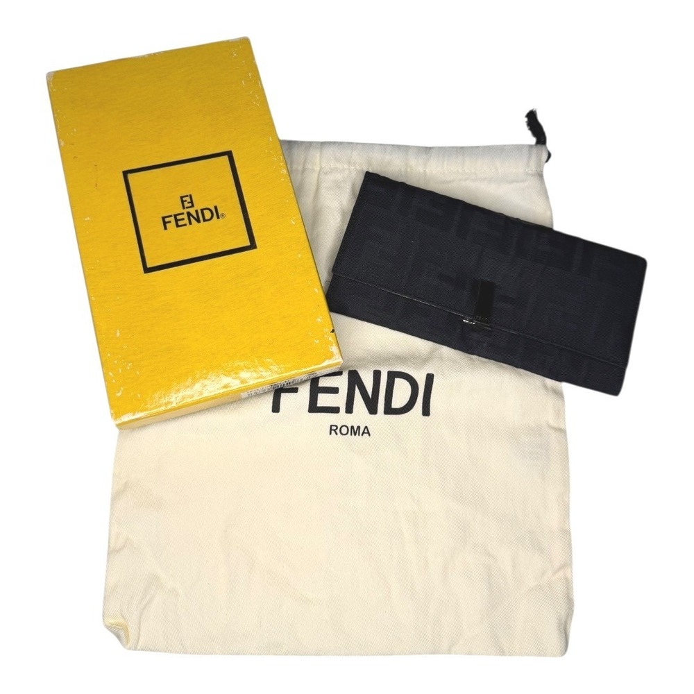 Fendi Black Zucca Canvas Continental Wallet | Box & Dust Bag | Made in Italy - Picture 9 of 9